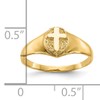 IceCarats 10K Solid Yellow Gold Cross Ring Size 6