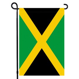 Jamaica Garden Flag 12x18 Inch Double Sided 3 Ply Jamaica Flags with Vivid Color for Outside Courtyard Parade Lawn Decor, Nation Flags for Yard Home Indoor Outdoor Decorations