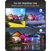 GOEBLESON Permanent Outdoor Lights, 100 FT RGB & White Eaves