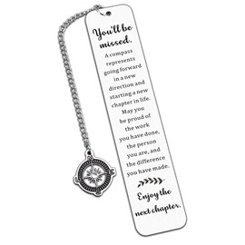 Coworker Leaving Gifts for Women Retirement Gift for Woman Farewell Going Away Gifts for Coworkers Goodbye Gifts New Job Gifts for Women Employee Compass Bookmark Nurse Boss Teacher Retirement Gift