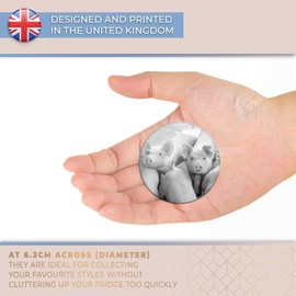 Destination Vinyl ltd Magnet for Refrigerator, Fridge BW - Cute Pig Farm Animal Fun for Office, Cabinet and Whiteboard, Magnetic Stickers, 38269