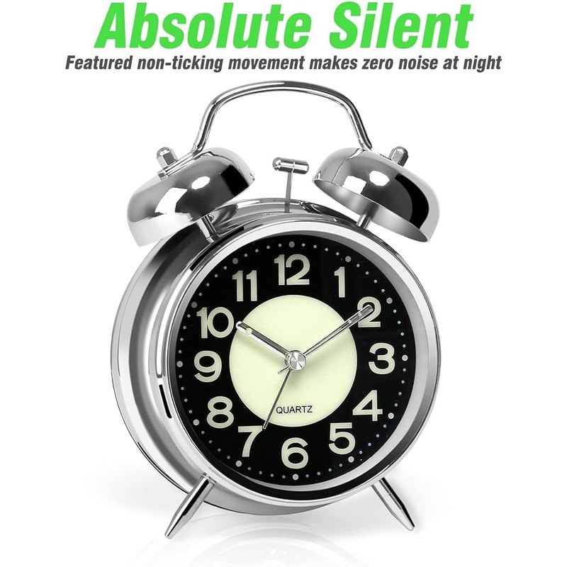 Genérico RU-con Ta/ble Clock Alarm Super Loud for Heavy Sleepers