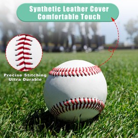 Tee Ball Practice Baseball, Rarapop 6 Pack Reduced Impact Kids Safety Baseballs, Unmarked Tballs Training Baseballs Rubber Filling - Perfect for Training, Hitting, Batting, Fielding