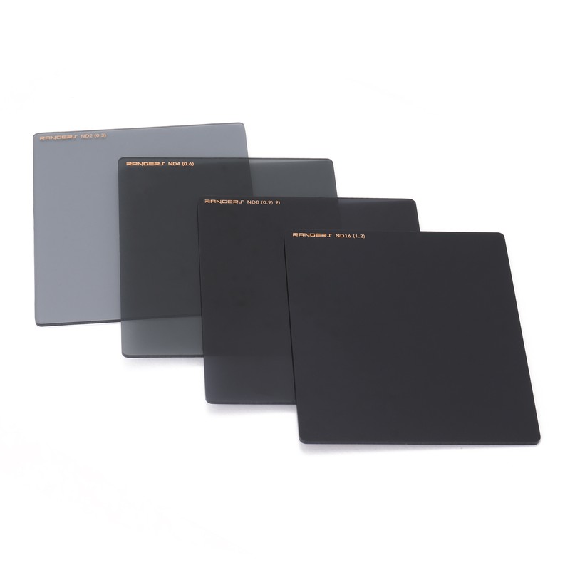 Square Neutral Density Filter Kit ND2+4+8+16 Filter Set with Ring-Adapter