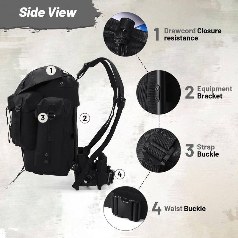 AUMENTAR 50L Military Alice Pack Army Survival Combat ALICE Rucksack