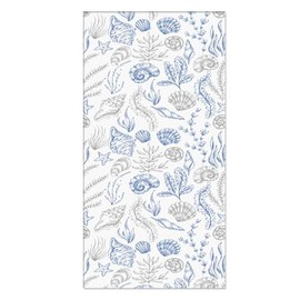 MULBESS 100 Blue Seashell Beach Guest Napkins Disposable Tropical Paper Dinner Napkins Hand Towels for Baby Shower Party Bathroom Wedding Holiday Anniversary Birthday Party Bridal Decorative Towels