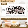 Cloth Covers for Sourdough Starter Jars, Pink Leopard Butterfly Heat