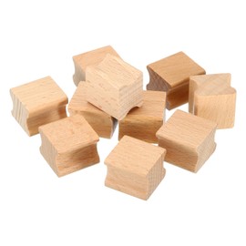 PATIKIL 20x20mm Blank Wood Rubber Stamp Mounts, 20 Pack Wooden Rubber Stamp Handle Hard Wooden Blocks for Stamp Making DIY Crafting Style 2, Brown