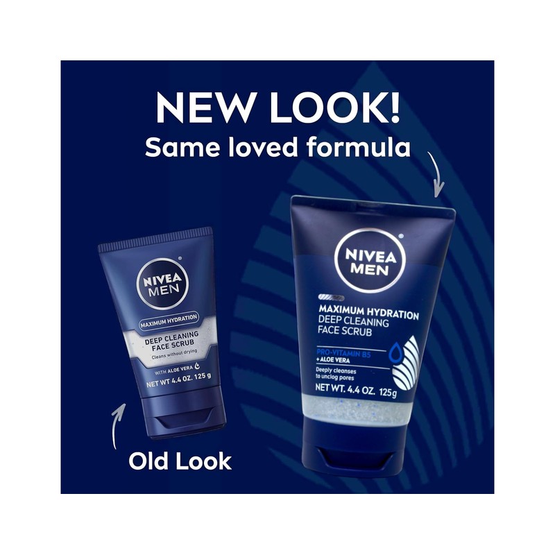 NIVEA FOR MEN Revitalizing Face Scrub 4.40 oz (Pack of