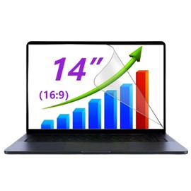JiSiTeCai 14-inch laptop screen protector, featuring scratch and fingerprint protection, universal LCD screen protective filter [2 pieces of HD]