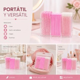 300 Piezas Cepillos para Pestañas y Aplicadores de Labial