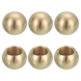 PATIKIL M10x15mm Thread Cap Nuts Knob, 6pcs Brass Ball Lamp Decoration Screw Caps Nut Cover Nut for Furniture Lighting or DIY Project