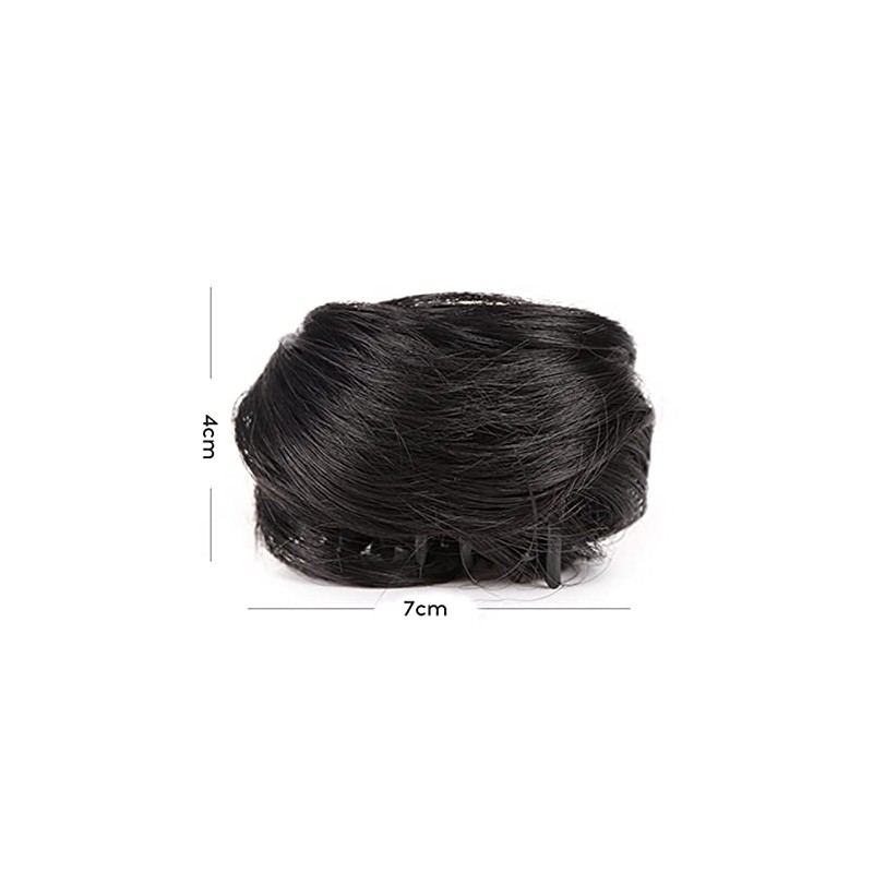 Extensiones de cabello con pinza para moño desordenado, cola de