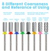 MagiBling Professional Small Barrel Nail Drill Bits Flat Top, 3/32''