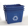 Rubbermaid Commercial Products Stackable Recycling Bin, 14 Gallon, Blue Storage