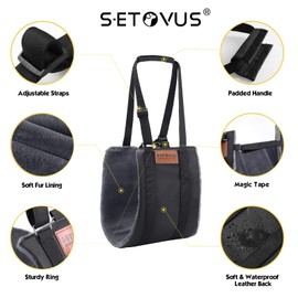 S-ETOVUS Dog Sling for Large Dogs Hind Leg Support, Magic Tape Dog Lift Harness, Soft Dog Support Harness for Back Legs, Hip Support Harness to Help Senior, Injured, Disabled and After ACL Surgery