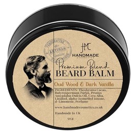 Beard Balm Sandalwood | Oud Natural Beard Taming Styling, 50ml (Oud Wood & Dark Vanilla)
