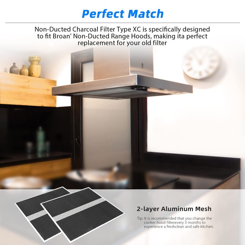 HPF30 Non-Ducted Charcoal Filter Kit for Broan NuTone Range Hood
