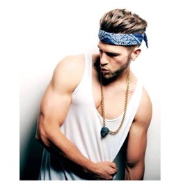 Mechaly Extra Large Unisex Paisley Cotton Bandanas - Pack of 2 (Red)