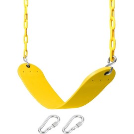 Pink Swing Seat - Heavy Duty Chain Plastic Coated - Playground Swing Set Accessories Replacement Gift Box Set Birthday Gift - Color: Yellow