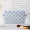 Terceton Checkered Makeup Bag Cute Upencil Case Travel Pouch Portable