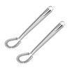 WEERSTONE 2 x 20cm Stainless Steel Spiral Whisks - Silver