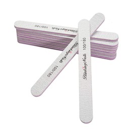 Nail File 80/100/180 Grit Pack of 15pcs Professional Nail Buffer Block for Acrylic Nails Nail File Block with Double Sides Sanding File Set Disposable Nail File and Buffers Bulk of Nail Art Tools 100/180 15pcs