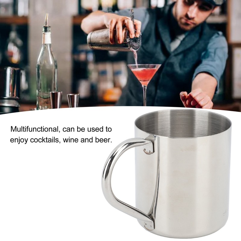 Cocktail Mug 304 Stainless Steel Rust Proof Hammered Beer Cup