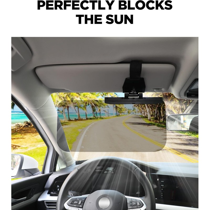 iolory Car Visor Extender,Car Visor Extender Sun Blocker,Universal Anti-Glare Polarized