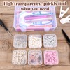 Bead Organizers and Storage, 7 Pcs Clear Small Plastic Box