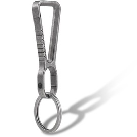 KeyUnity KD01 Titanium Carabiner Keychain Clip, Quick Release EDC Key Ring Clasp for Men and Women (KD01)