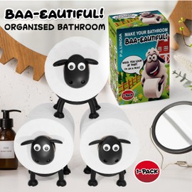 Black Sheep Toilet Paper Holder - Whimsical Free-Standing Bathroom Accessory - Durable Roll Organizer - Playful Tissue Storage - Charming Bathroom Enhancement (1)