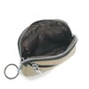 Balcos Shrink Leather, Cowhide Leather Coin Case with Key Ring,