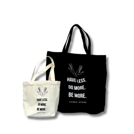 Reusable Shopper Bags Set – Premium Canvas Tote Bag & Mini Bag Combo | Sustainable, Durable, & Stylish | “Have Less. Do More. Be More.” Design