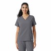 Carhartt Women's Knit Panel Scrub Top, Pewter