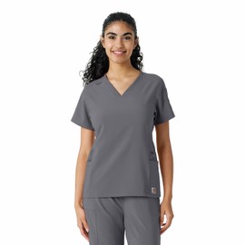 Carhartt Women's Knit Panel Scrub Top, Pewter