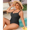 Tempt Me Plus Size One Piece Swimsuits for Women Tummy