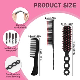 Hair Brush and Combs Bulk Individually Wrapped for Homeless,Disposable Hair Combs Bulk Hair Brushes Detangling Hairbrush for Women Shelter Nursing Hotel Church Charity Supplies200