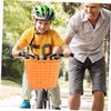 Outanaya 1Set Woven Scooter Basket Durable Plastic Bike Basket for