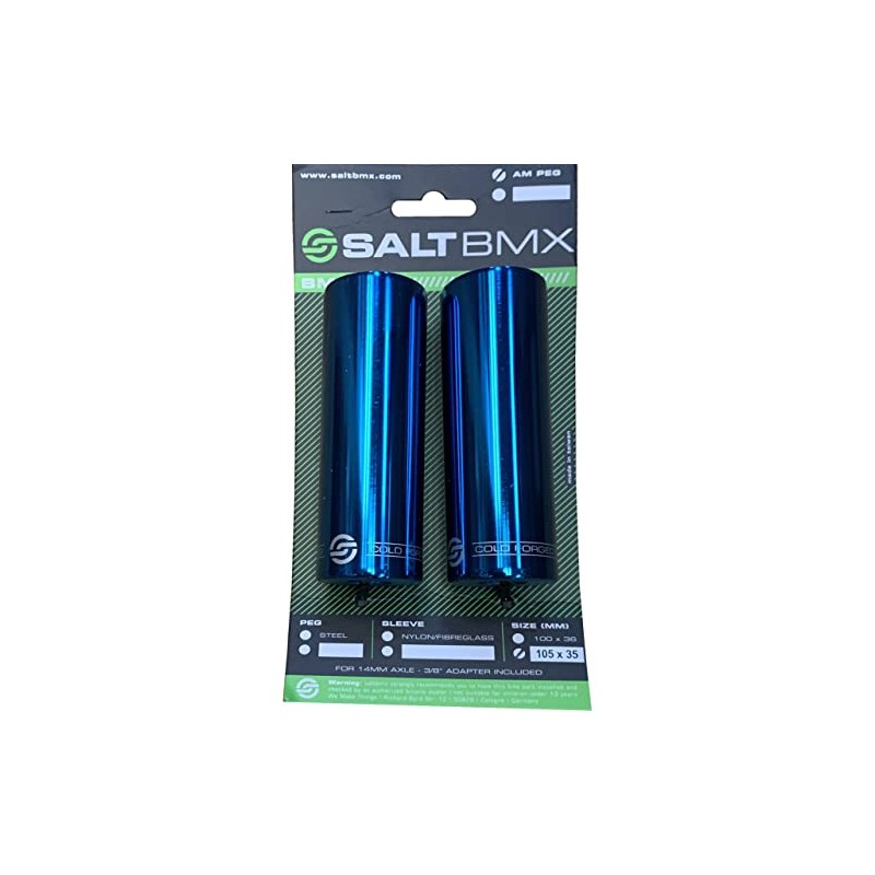 SALT Pegs AM Forged Steel Pegs 105mm Blue