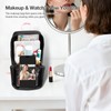Abiudeng Stand Up Travel Makeup Bag, Small Black Waterproof Cosmetic
