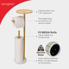 Standing Toilet Paper Holder Gold with 7.9" Big Tray, 2.2Lbs