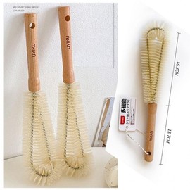 Multipurpose Cleaning Cup Brush with Wooden Handle Multipurpose Cup Cleaning Brush 1P 10ea