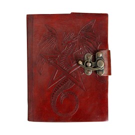 PotStar Star Dragon Leather Diary 5x7 Handmade Journal , Travel Diary, Artist Sketchbook, Scrapbook Drawing Writing Notebook, Unlined, for Men and Women , 5x7 inches Leather Diary