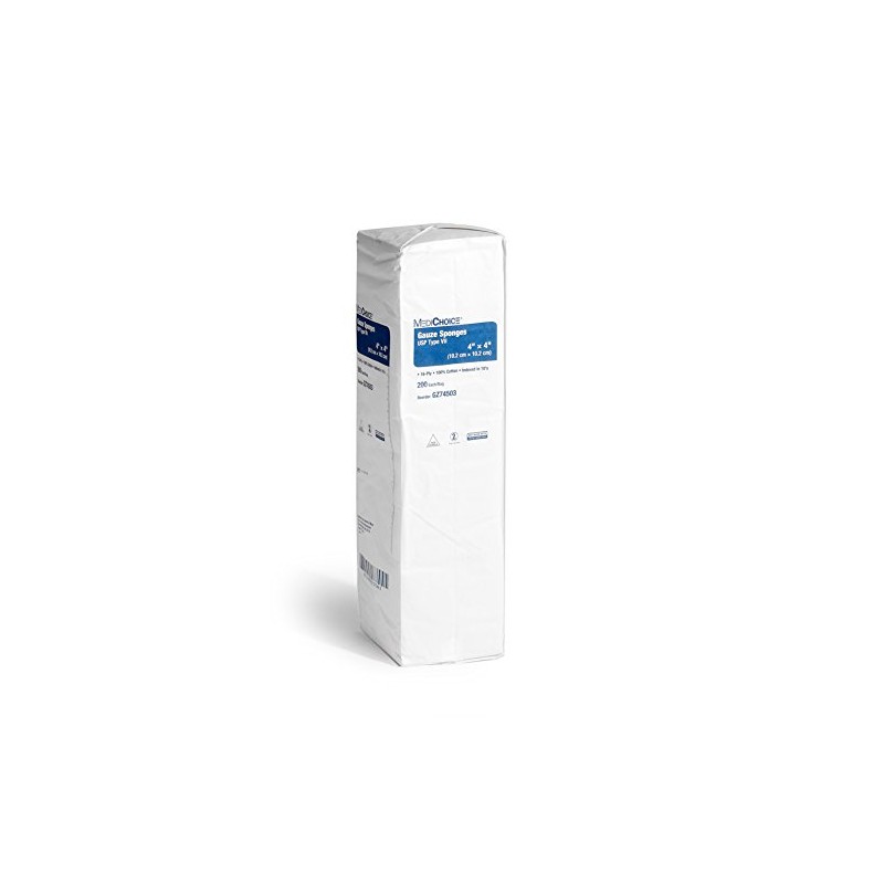 MediChoice Gauze Sponge, 16-Ply, USP Type VII, Non-Sterile, 4x4 Inch,
