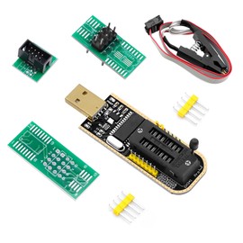 APKLVSR SOIC8 SOP8 Flash Chip IC CH341A USB Programmer for EEPROM, BIOS USB Programmer, SOP8 Clip + SOIC8 Adapter