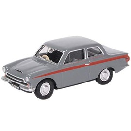 Oxford Diecast 76COR1008 Ford Cortina MkI Lombard Grey/Red