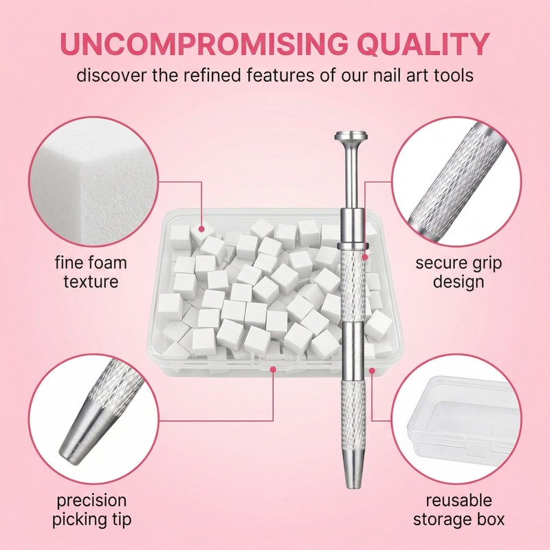 GXGM 200 Pezzi spugne per nail art con impugnatura in