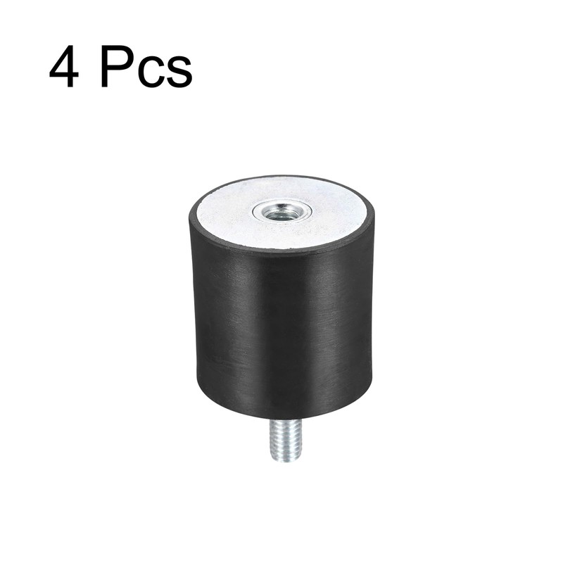 sourcing map Rubber Bearing M10 External / Internal Thread Vibration