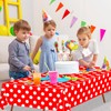 TJYJOY 4 Pack Red and White Polka Dots Rectangular Tablecloth